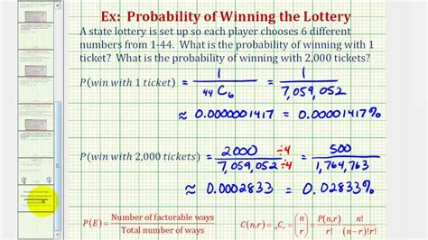Lottery Maths .